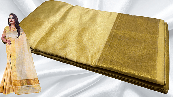 Tusser Silk Soft Sandal Saree