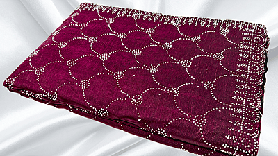 Classic Choice Space Silk Stone Work Saree - Magenta Purple Classic Choice Space Silk Stone Work Saree - Magenta Purple