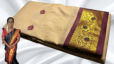 Soft Silk Fancy Stunning Saree - Beige Soft Silk Fancy Stunning Saree - Beige