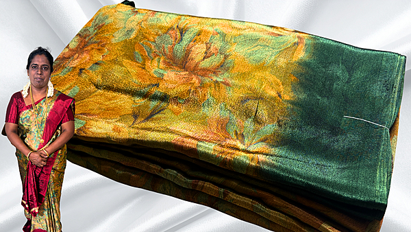 Royal Silk Black Turkey Saree - Green