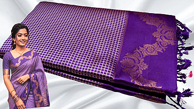 Rashmika Soft Silk Trending Saree - Lavendar Rashmika Soft Silk Trending Saree - Lavendar