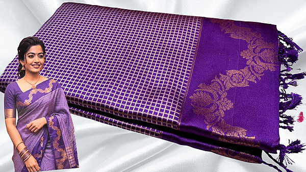 Rashmika Soft Silk Trending Saree - Lavendar