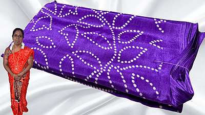 Fini Soft Ajrak Saree - Purple Fini Soft Ajrak Saree - Purple