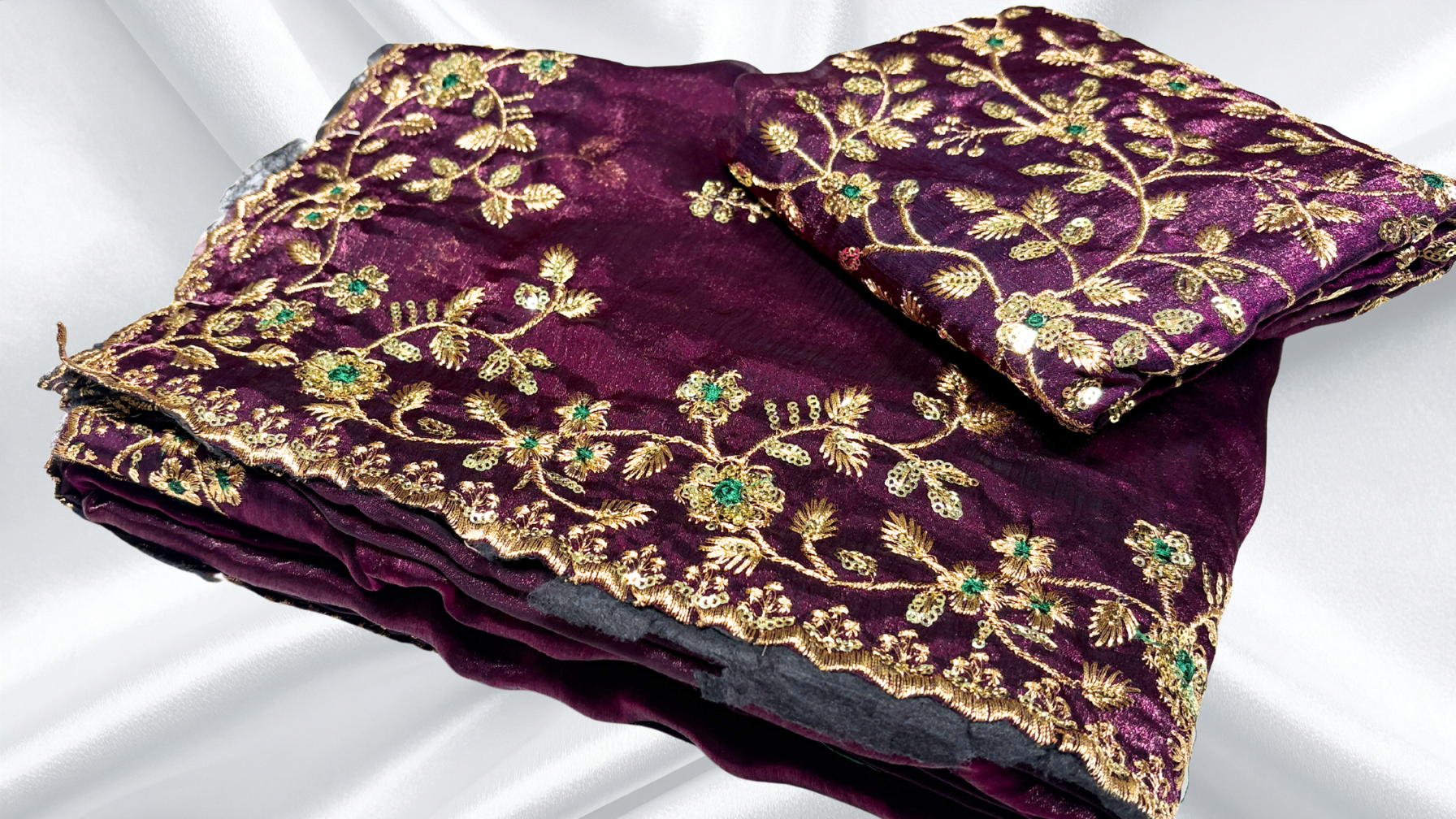 Express Girl Designer Space Silk Saree - Dark Lavendar