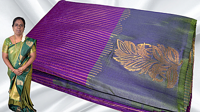 Radhika Soft Silk Line Jari Saree - Purple Radhika Soft Silk Line Jari Saree - Purple