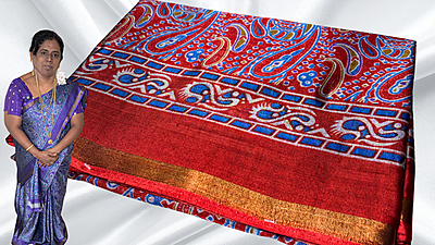 Mal Soft Cotton Gold Border Saree - Red Mal Soft Cotton Gold Border Saree - Red