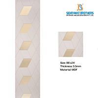 Sehrawat Brothers White Blue: Violet Modern Gravita Panel SBMGP18 | My Wall Panels