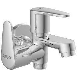 AL-1405 2 Way Bib Tap Side Handle With Wall Flange