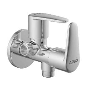 AL-1407 2 Way Angle Cock With Wall Flange