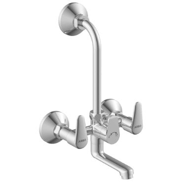 AL-1420 Wall Mixer 2 In 1 With Connecting Legs With Wall Flange