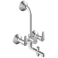 AL-1422 Wall Mixer 3 In 1 With Connecting Legs With Wall Flange