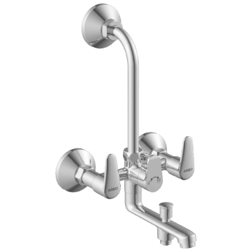 AL-1422 Wall Mixer 3 In 1 With Connecting Legs With Wall Flange