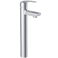 CM-2528 Single Lever Tall Basin Mixer With Braided Hoses (Table Mounted Model)