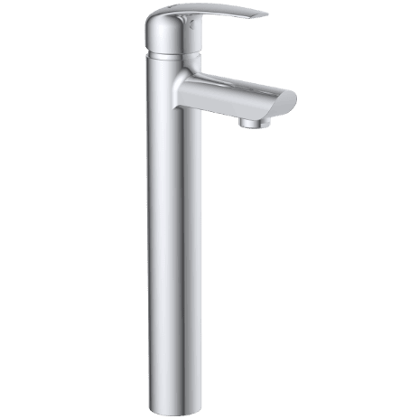 CM-2528 Single Lever Tall Basin Mixer With Braided Hoses (Table Mounted Model)