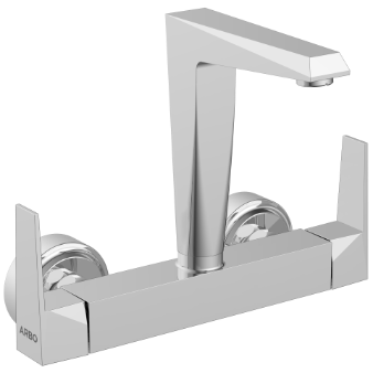 LV-2013 Sink Mixer With Swinging Spout With Connecting Legs With Wall Flange (Wall Mounted Model)