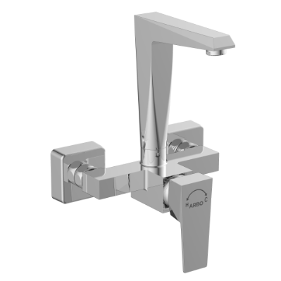 LV-2043 Single Lever Sink Mixer With Swinging Spout With Connecting Legs With Wall Flange (Wall Mounted Model)