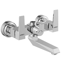 LV-2050 Wall Mixer With Connector For Hand Shower Arrangement With Connecting Legs, Wall Flange & Wall Bracket For Hand Shower