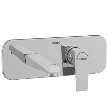 LV-2067 Exposed Part Kit For Single Lever Basin Mixer Wall Mounted With Consisting Of Operative Lever, Basin Spout & Wall Flange
