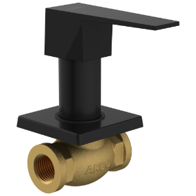 LV-MB-2023 Concealed Stop Cock 15mm Body With Upper Part Set (Matt Black)