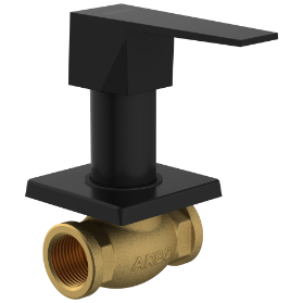 LV-MB-2024 Concealed Stop Cock 20mm Body With Upper Part Set (Matt Black)