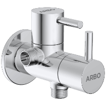 LX-1307 2 Way Angle Cock With Wall Flange