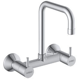 LX-1314 Sink Mixer With Swinging Spout With Connecting Legs With Wall Flange (Wall Mounted Model)