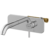LX-1329 Concealed Body For Single Lever Basin Mixer Wall Mounted With Exposed Part Kit, Consisting Of Operative Lever, Basin Spout & Wall Flange