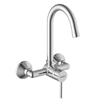 LX-1343 Single Lever Sink Mixer With Swinging Spout With Connecting Legs With Wall Flange (Wall Mounted Model)