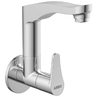 PR-2109 Sink Cock With Swinging Spout With Wall Flange (Wall Mounted Model)