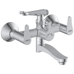 PR-2121 Wall Mixer 2 In 1 With Crutch, Connecting Legs With Wall Flange