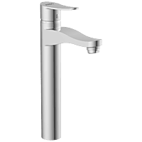 PR-2128 Single Lever Tall Basin Mixer With Braided Hoses (Table Mounted Model)