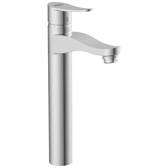 PR-2128 Single Lever Tall Basin Mixer With Braided Hoses (Table Mounted Model)