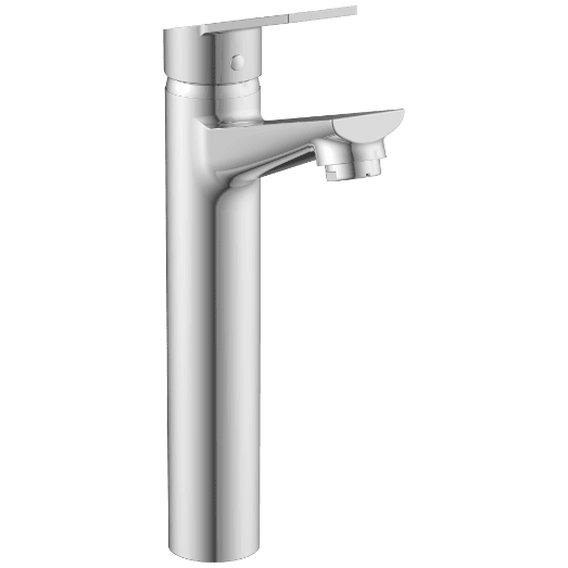 RL-4628 Single Lever Tall Basin Mixer With Braided Hoses (Table Mounted Model)