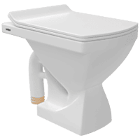 EWC-15111PP Solo EWC S Trap With Normal Close Seat Cover, Hinges, Fixing Accessories