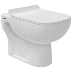 EWC-28111PP Inox Washdown EWC S Trap (4" Trap) With Gasket And Installation Kit With Normal Close Seat Cover, Hinges, Fixing Accessories