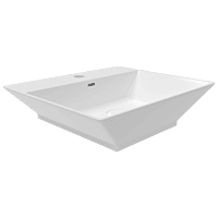 TWT-31641 Kia Thin Rim Table Top / Wall Hung With Tap Hole Basin 18" x 15" Inch
