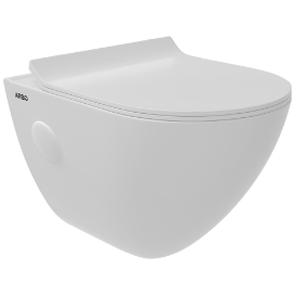 WHC-18321PP Elite Rimless Wall Hung Closet With Soft Close Seat Cover, Hinges, Accessories Set