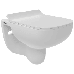 WHC-28121PP Inox Washdown Wall Hung Closet With Soft Close Seat Cover, Hinges, Accessories Set