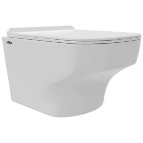 WHC-30322UF Lavish Rimless Blind Installation Wall Hung Closet With UF Soft Close Seat Cover, Hinges, Accessories Set