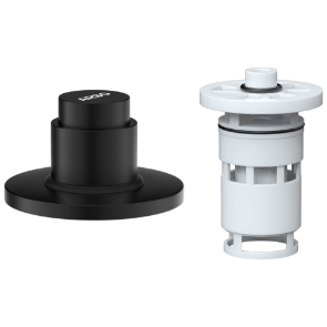 UPR-MB-01 Exposed Part Kit Of Forged Metropole WC Flush Valve With Fitting Sleeve With Operating Lever, Round Wall Flange & Cartridge (Matt Black)