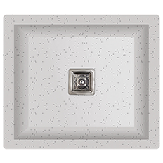 QS-05 Single Bowl Kitchen Sink 16" x 18" x 9" Inch Quartz Snow Sand