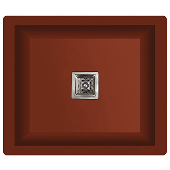 QS-28 Single Bowl Kitchen Sink 21" x 18" x 9" Inch Quartz Brown