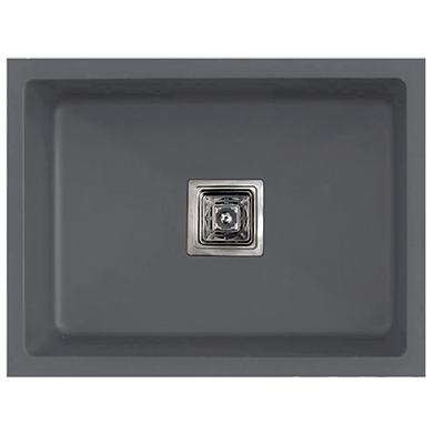 QS-34 Single Bowl Kitchen Sink 24" x 18" x 9" Inch Quartz Grey