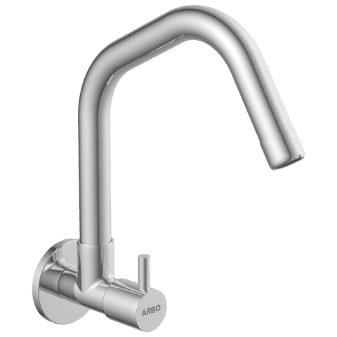 EL-1809 Sink Cock With Swinging Spout With Wall Flange (Wall Mounted Model)