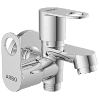 NE-1605 2 Way Bib Tap Side Handle With Wall Flange