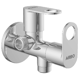 NE-1607 2 Way Angle Cock With Wall Flange