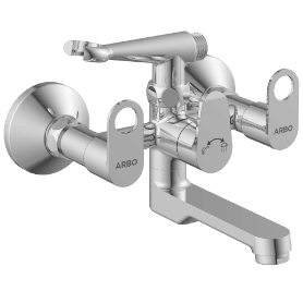 NE-1621 Wall Mixer 2 In 1 With Crutch, Connecting Legs With Wall Flange