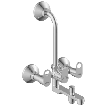 NE-1622 Wall Mixer 3 In 1 With Connecting Legs With Wall Flange