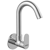 SL-2608 Sink Cock With Swinging Spout With Wall Flange (Wall Mounted Model)