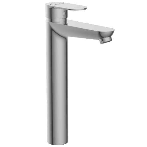 SL-2628 Single Lever Tall Basin Mixer With Braided Hoses (Table Mounted Model)